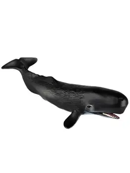 Кашалот | Реалистична фигура за океански живот | Мини ръчно рисувани морски животински фигури торта Topper Teen